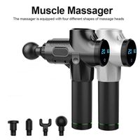 Muscle électrique de massage fascia Gun Relaxation musculaire Fitness Equipment Tissue Massage Gun Mise en forme Massager 4 Têtes avec sac