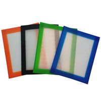 qualité alimentaire petit anti-adhésif silicone mat lisse huile dab BHO tapis de cire avec une construction de verre silicone et de fibres 102x127mm