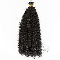 Hint Malezya 1g Strand 100g Doğal Renk Afro Kinky Kıvırcık Öncesi Gümrük Keratin Çubuk I İpucu Ham Remy Virgin İnsan Saç Uzantıları
