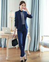 Compre al por mayor Chaqueta Azul Marino Formal Para Las Mujeres de bajo  precio \u0026 de calidad con envío gratuito | DHgate Spain \u0026 Mexico