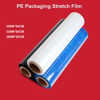 3 kolory Sznurka Stretch PE Opakowanie Film Ochrona Wodoodporna Brudna Schobienie Plastikowe Przezroczyste Pakowanie przemysłowe 300mx50cm 380mx50cm