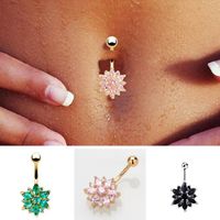 Hot Brand Dangle Belly Button Rings Barbell Sexy Surgical Steel Belly Piercing Navel Piercing body Navel Nail 8 Colors Free Shipping