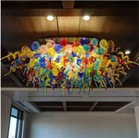 샹들리에 무라노 유리 풍선 2,020 색상 입 불어 유리 샹들리에 조명 에너지 절약 손 호텔 장식을위한 디자인