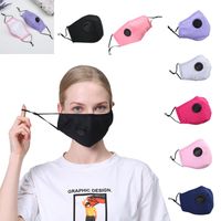 Stokta var! Nefes Vana PM2.5 Ağız ile Moda Unisex Pamuk Yüz Maskeleri Anti-Dust Yeniden kullanılabilir kumaş maskesi