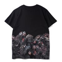 Mens Stylist T Shirt Short Sleeves Fashion Animal Printing H...