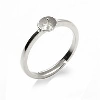 Simples resultados de la joyería anillo de plata esterlina 925 estampados para la toma de bricolaje anillo de la perla del montaje de 5 Piezas