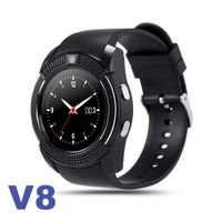 V8 Smart Watches Wristband Watch 0.3M Cámara SIM TF TF TF IP IPS HD Circle ScreenWatch para Android con caja de venta