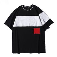 Moda męska Koszulki Street Style Casual Krótki Rękaw Hip Hop Men T Shirt Black Red Men Women Tee Tops
