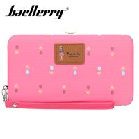 Pink Cute Women Porta Wallet 9 Color Floral Print Zipper PU Wallet Handbag Coin Pocket Card Photo Holder Phone Bag 1316