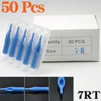 50pcs Blue Pro Tattoo Disposable Plastic Tips Supply Size: 3RT/5RT/7RT/9RT/11RT/13RT/15RT/18RT Provide Nozzle Tip For Needle