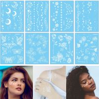 White Freckles Face Temporary Waterproof Tattoo Sticker Moon...