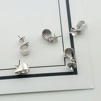 S925 di perle d'argento pendente accessori semplice tappo perla cavo fai da te dolce montare per i gioielli fai da te PS8A005
