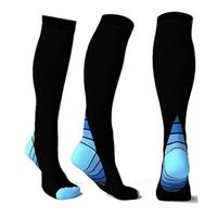 男性女性のための圧縮靴下（20-30 mmhg）最高のストッキングラン走行男性の旅行スタミナのためのぴったりの長い靴下