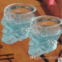 Transparent Glass Drinking Cup Creative Crystal Skull Head Vodka Wine Shot Cups Skeleton Pirate Beer Glass Mug 04