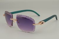 2019 best-sellers naturais azul / cor óculos de sol de madeira, 8300075-A, high-end óculos de lentes cor de luxo Diamond Tamanho: 58-18-135 óculos de sol