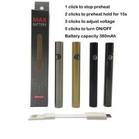 510 Kartuş için Orijinal Amigo max Pil 510 iplik Vape Kalem Ön ısıtma Piller E-sigaralar Buharlaştırıcı Yağ Kalemler ecig 380mah Gerilim