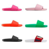 Brand Designer Gummi Slide Sandale Helle bunte flache Slipper Luxusfolien Flip Flops Kausal Sandalen für Herren Damen Designer Hausschuhe