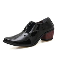 Мужские кожаные туфли с Oxford Бизнес Повседневной обувью для мужчин Черной Красной Классического Заостренного танца нового