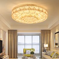 Kristall-Kronleuchter Beleuchtung luxuriöse Gold High-End-K9 Kristall rund Kronleuchter Lampe Hotellobby Villa LED-Deckenleuchten Kronleuchter