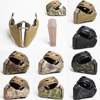 Die neu konzipierte taktische Helm-Führungsschiene führt eine halbe Gesichtsmaske mit Gesichtsschutz für den OC Highcut FAST Helm