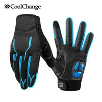 CoolChange Велосипедные перчатки Зимние перчатки Термические ветрозащитный Велосипед Открытый Спорт MTB велосипед перчатки Полный Finger гель для мужчин женщин