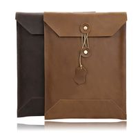 2022 Nouveau sac de porte-documents en cuir véritable pour Mac Book Support Cas de stockage de cahiers personnalisés Cas d'ordinateur portable pour i Pad