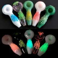 Glow In Dark 4. 0inches Smoking Pipe Tobacco Hand Pipe Multic...