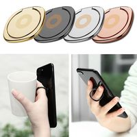 Nieuwe 360 ​​graden metalen vinger ringhouder smartphone mobiele telefoon vingerstandhouder voor iPhone 7 6 Samsung tablet met opp pakket