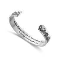 Bracelet de bracelet de bracelet de manchette de bonus de 10mm Bracelet de bracelet pour femme pour femme cadeau en acier inoxydable pour fille MANTRA Bracelet Inspiration Spindrift