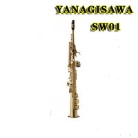 YANAGISAWA S-WO10 B (b) Ton Haute Qualité Saksafon Soprano LAITON Dorc Laqué Sax Avec Embouchure Et aksesuarlar