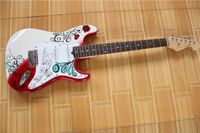 free shipping custon ST guitar, flower pattern veneer basswoo...
