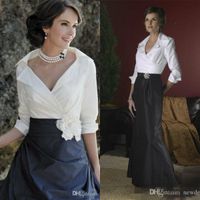 2020 Elegante Mutter der Brautkleider V-Ausschnitt Plus Size Abendkleider Maßgeschneiderte lange Ärmel bodenlangen Hochzeit Gastkleid