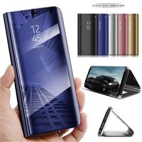 Miroir de luxe Flip Cuir Cas pour Xiaomi Mi 13 13pro 12 12pro 12x 12T 11T 10T 11 11 Lite 5G NE 11I POCO M4 M3 PRO 5G F4 F3 X4 X3 GT NFC Clear View Stand Protection Shell Protection Shell