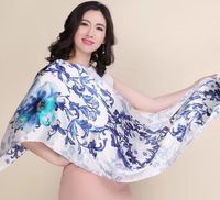 2020 mujeres de las muchachas 100% real de seda pura envoltura de satén bufanda de seda Pañuelos pareos 175 * 55cm la venta de la fábrica # 4198