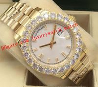 Последняя версия Luxury Watches 18kt Серебро Золото Bigger Алмазный диск 228348 Asia 2813 Автоматическая мода Мужские часы Наручные часы