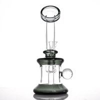 Hookahs bong 7 inches Water Pipes builtin perc blue grey gre...