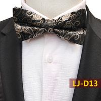 Classic Self Bow Cravates pour homme Paisley rayé floral mouche bowtie cravate de soie mecquard maillot jacquard shirt bowtie