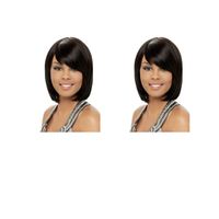 Hot Malaysian Hair Short Bob Silky Straight Black Wig Simulation Human Hair Short Cut Bob Wig Sidor för kvinnor