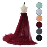 Femmes Long Mesh Maxi jupe robe de soirée de bal Bandage Bas Cadrage couvrante Noir Blanc Rouge Gris Tulle Jupes