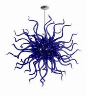 Flush Mount flor azul luces de araña moderna contemporánea de la venta caliente de la lámpara de techo de cristal Dale Art LED