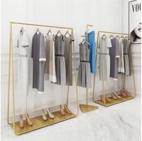 Golden clothing racks Bedroom Furniture Landing coat hanger ...