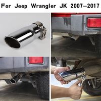Acciaio Inox Car Coda del tubo di scarico punta del silenziatore per Jeep Wrangler JK 2007-2017 Accessori auto esterni