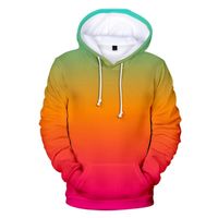 Hoodies Männer / Frauen Sweatshirts Custom Gradient mit Kapuze Sweatshirt der Männer Volltonfarben Junge / Mädchen-Regenbogen Pullover Mantel Männer Kleidung