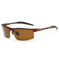 AORON Polarize Güneş Gözlüğü Erkek Klasik açık spor Lüks Alüminyum Güneş Erkekler Güneş Gözlükleri UV400 Soğuk Gözlük T200615