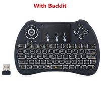 Wireless backlit Blacklight Keyboard H9 Fly Air Mouse Telecomando multi-media TOUCHPAD PALLIGAMENTO PER ANDROID SCATOLA TV