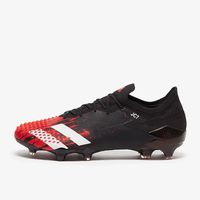 2021 Soccer Shoes Quality Mens Predator Mutador 20.1 Low FG Cleaves Couro Botas de Futebol Scarpe Calcio Core Preto / Branco / Ativo