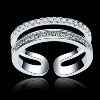 女性愛好家のための最高品質の結婚指輪シンプルな立方体ジルコニアローズゴールドカラーファッションジュエリーフリーシーピング