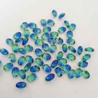 Loose Zircon Stone Beads 6*8mm Rainbow Color Oval Shape Loos...