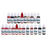 22 Pcs Tattoo Ink Permanent Makeup Pigment 15ml Bottle for Eyebrow Lip Liner Microblading with 22 Colors