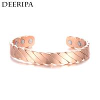 Gift Copper Magnetic Bracelet for Men Women 6 Pcs Magnet Hea...